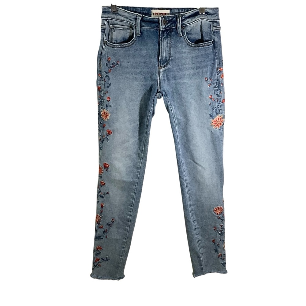 Driftwood Jackie Embroidered Blue Jeans